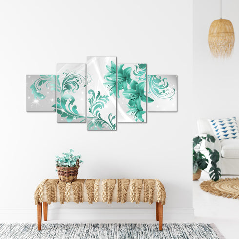 Wandbilder Wohnzimmer XXL Blumen Lilien Moderne Bild Abstrakt